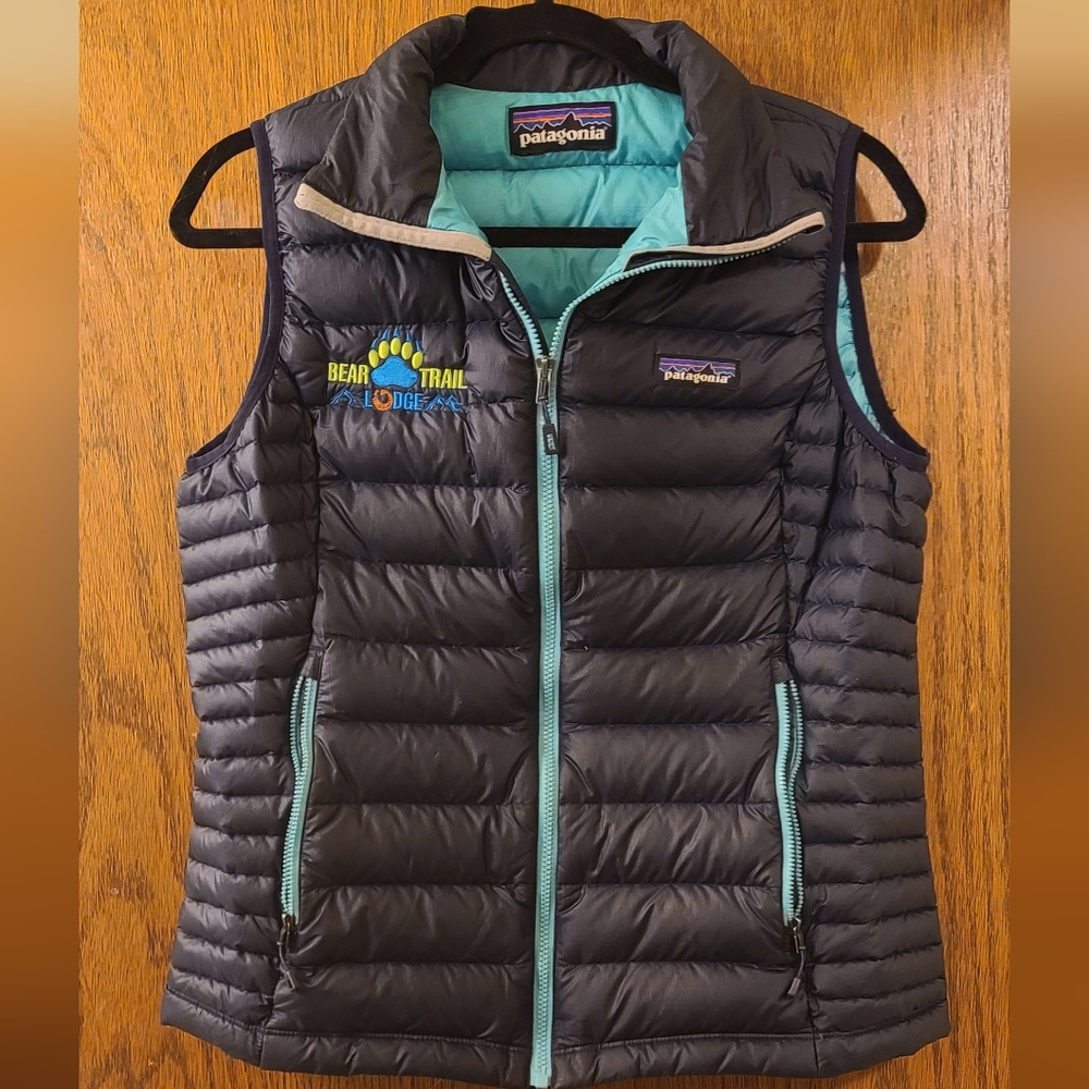 Patagonia Woman's Puffer Vest -  Navy And Teal